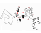 Belt Tensioner With Pulley 6512002270 6512002470 6512002570 Compatible With MERCEDES-BENZ C-CLASS (W205) & GLC (X253)